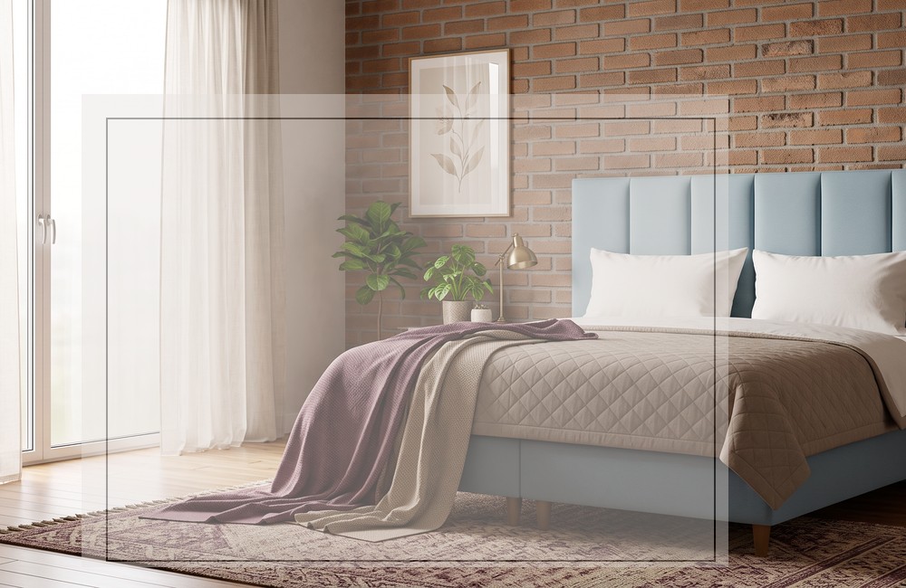 Kontinentální postel Royal Comfort v ložnici