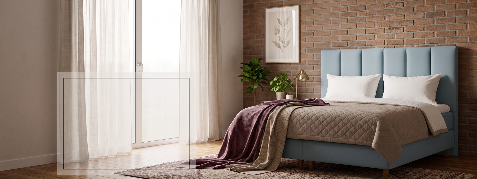 Kontinentální postel Royal Comfort v ložnici