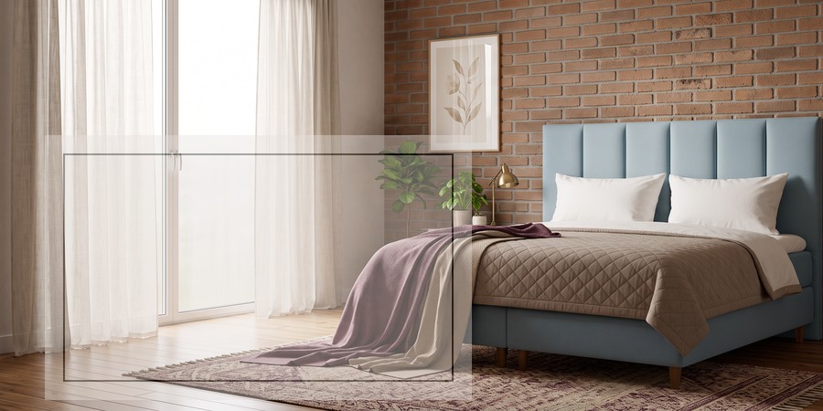 Kontinentální postel Royal Comfort v ložnici